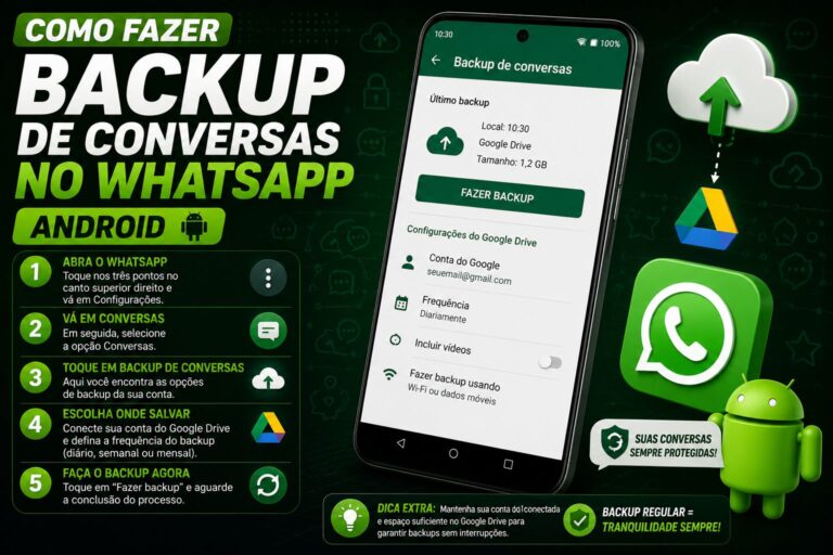 Como Fazer Backup das Conversas do WhatsApp no Android