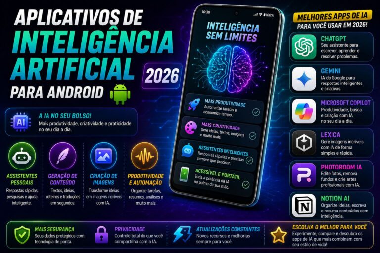 Aplicativos de Inteligência Artificial Para Android em 2026